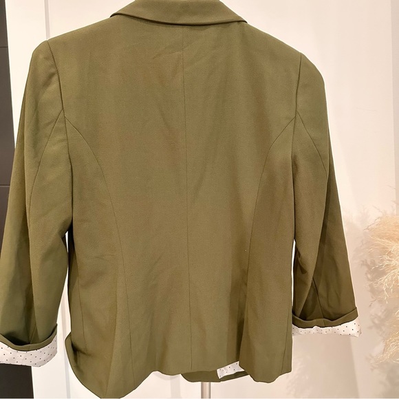 Kensie Crepe Green Women's Blazer Suit Jacket Medium - Picture 6 of 7